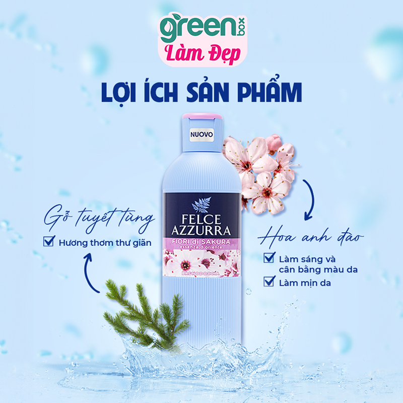 Sữa Tắm FELCE AZZURRA Hương Nước Hoa Sakura Blossom Giúp Ngăn Ngừa Lão Hóa 650ML - 8001280068072