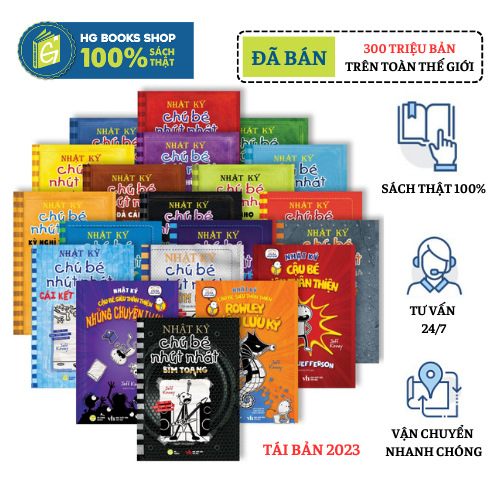 Sách Thiếu Nhi: Nhật Ký Chú Bé Nhút Nhát-Bản Tiếng Việt. Lẻ tập từ tập 1-18. Sách Cho Bé Với Lượng Bán Hơn 300 Triệu Bản