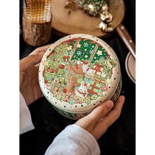 Hộp thiếc Giáng Sinh TRÒN