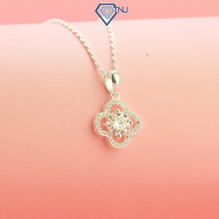 Dây chuyền nữ kim cương Moissanite 6.5ly mặt cỏ 4 lá may mắn kiểm định GRA lấp lánh sang trọng DCNM0017 - Trang Sức TNJ