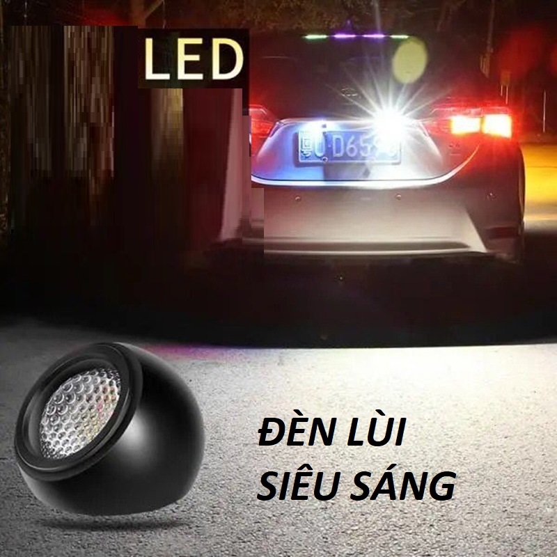 Đèn hỗ trợ lùi xe ô tô siêu sáng 1 chiếc màu đen an toàn điện  áp 9V đến 30 V