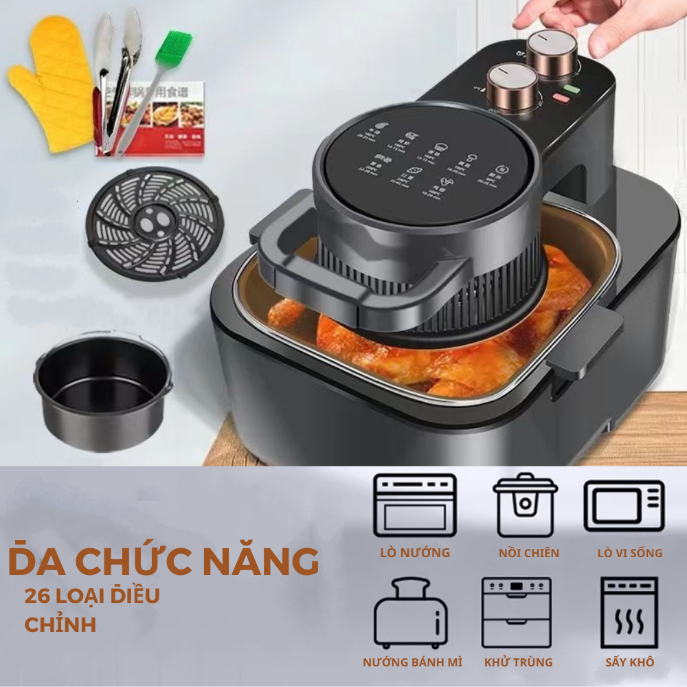 Nồi chiên không dầu Camel 12L nướng gà nguyên con