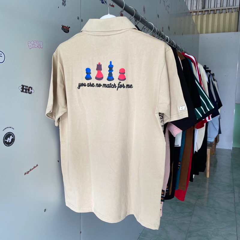 Áo Polo Unispace Bàn Cờ Nâu Size M