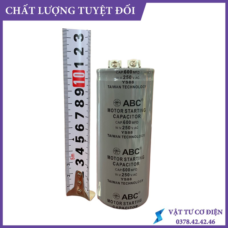 TỤ CAPA ĐỀ NHỰA ABC 250V 200MF 300MF 400MF 600MF 800MF 1000MF 1200MF