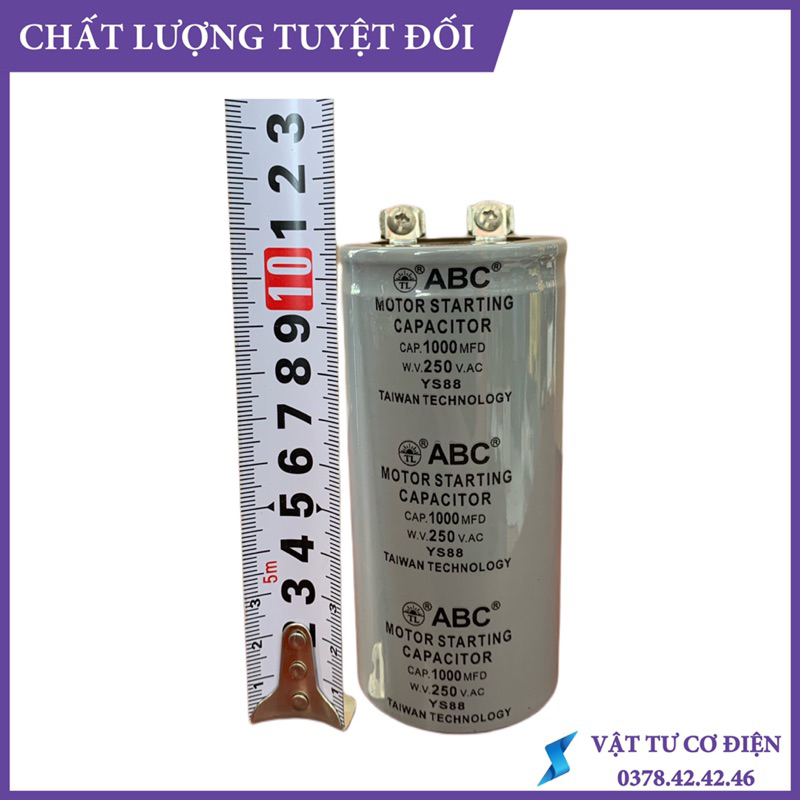 TỤ CAPA ĐỀ NHỰA ABC 250V 200MF 300MF 400MF 600MF 800MF 1000MF 1200MF