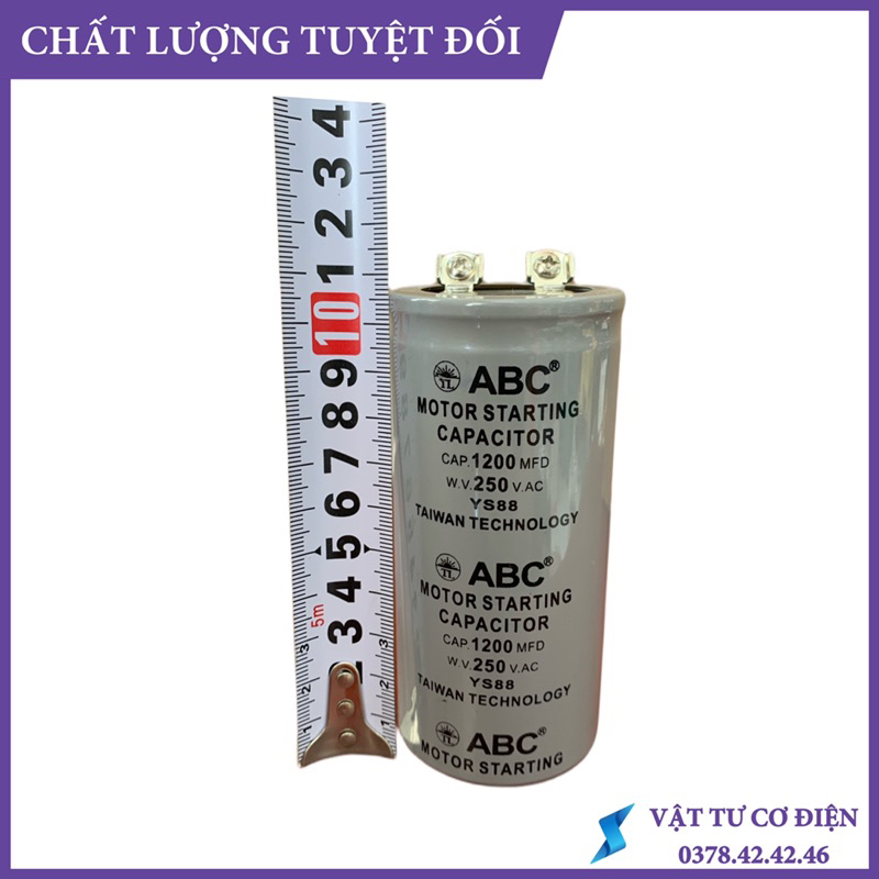 TỤ CAPA ĐỀ NHỰA ABC 250V 200MF 300MF 400MF 600MF 800MF 1000MF 1200MF