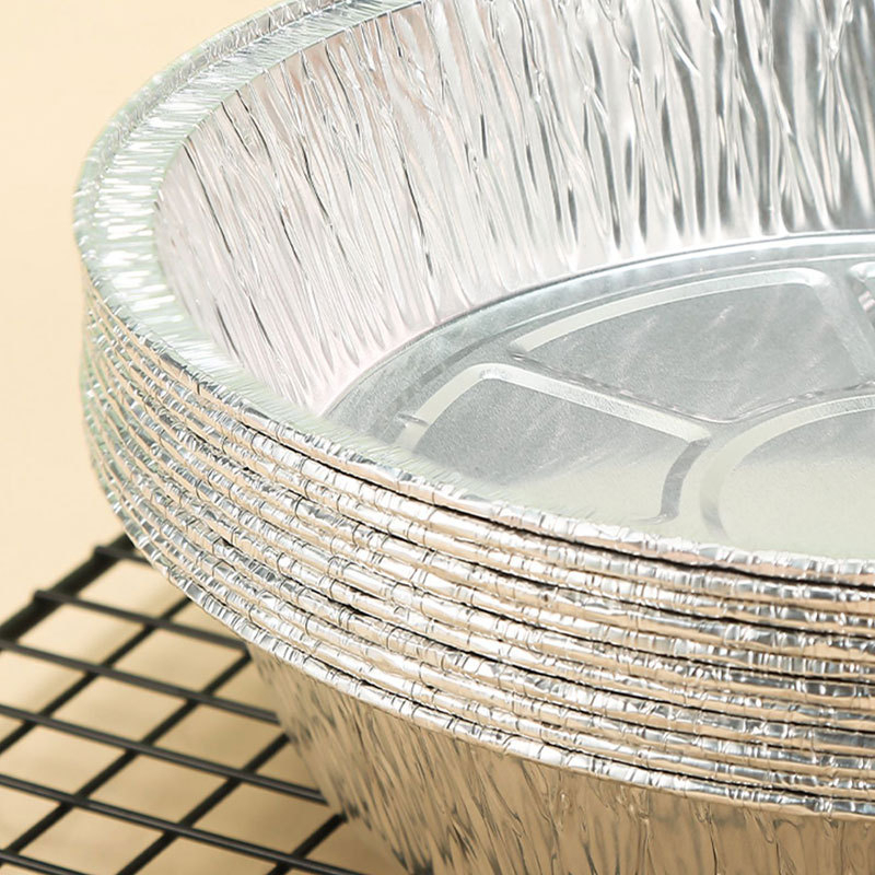 Sét 10 Bát Giấy Bạc Lót Nồi Chiên Không Dầu, Bát Bạc Nướng Thực Phẩm Đường Kính 22cm