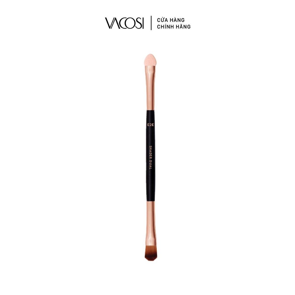 Cọ Phấn Mắt 2 Đầu: đầu Chổi & đầu Mousse VACOSI Shader Dual Brush - E2E