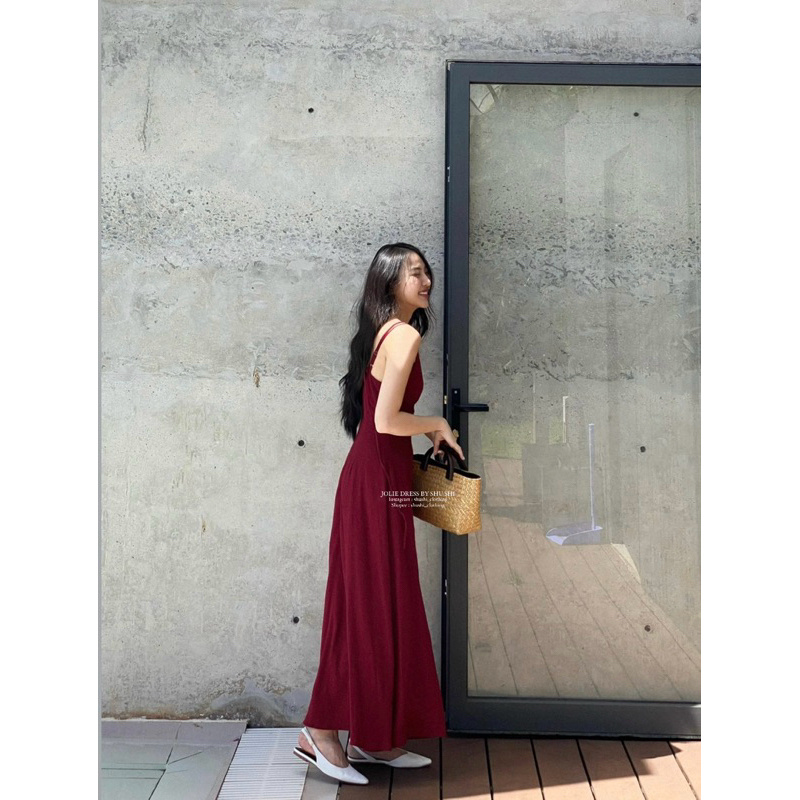 𝐉𝐨𝐥𝐢𝐞 𝐃𝐫𝐞𝐬𝐬 - Đầm 2 Dây Chéo Ngực Linen