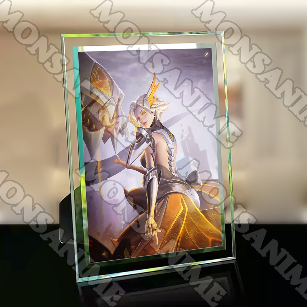 Khung kính in hình ARENA OF VALOR Liên Quân quà tặng anime chibi trang trí để bàn 2 size