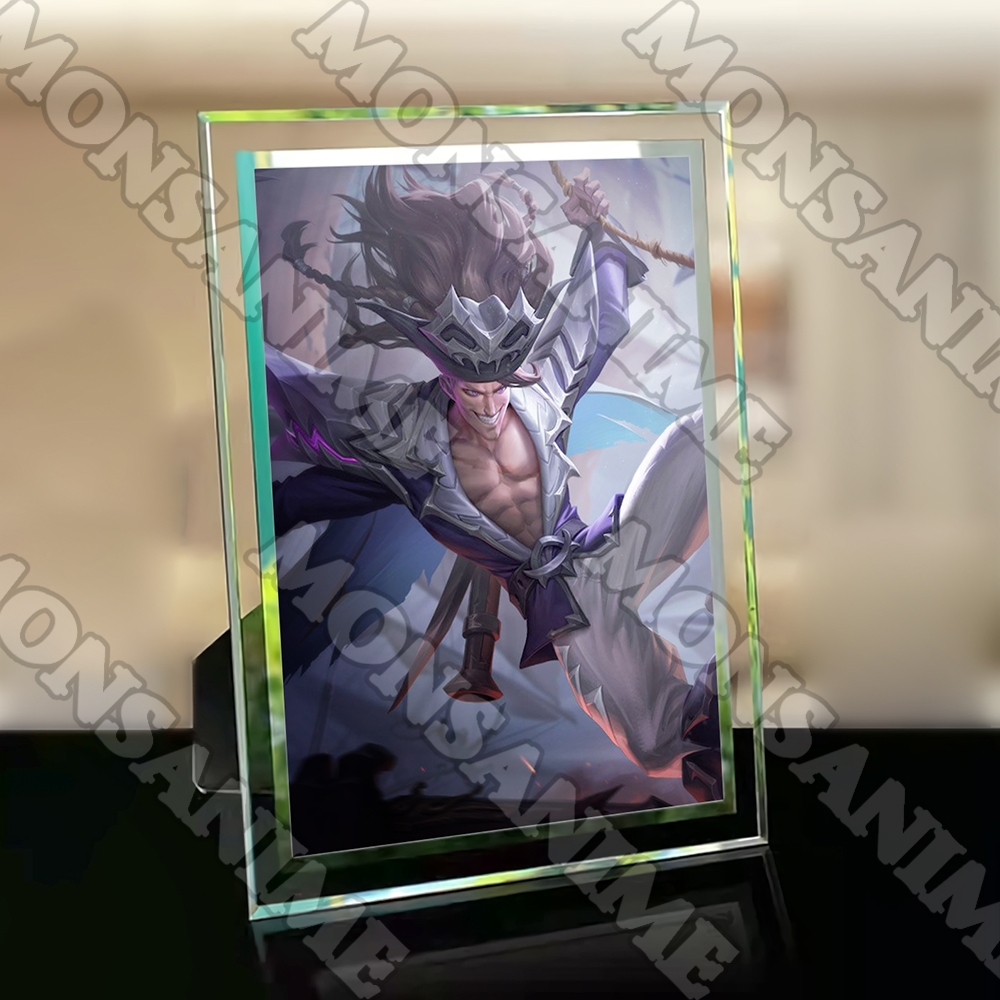 Khung kính in hình ARENA OF VALOR Liên Quân quà tặng anime chibi trang trí để bàn 2 size