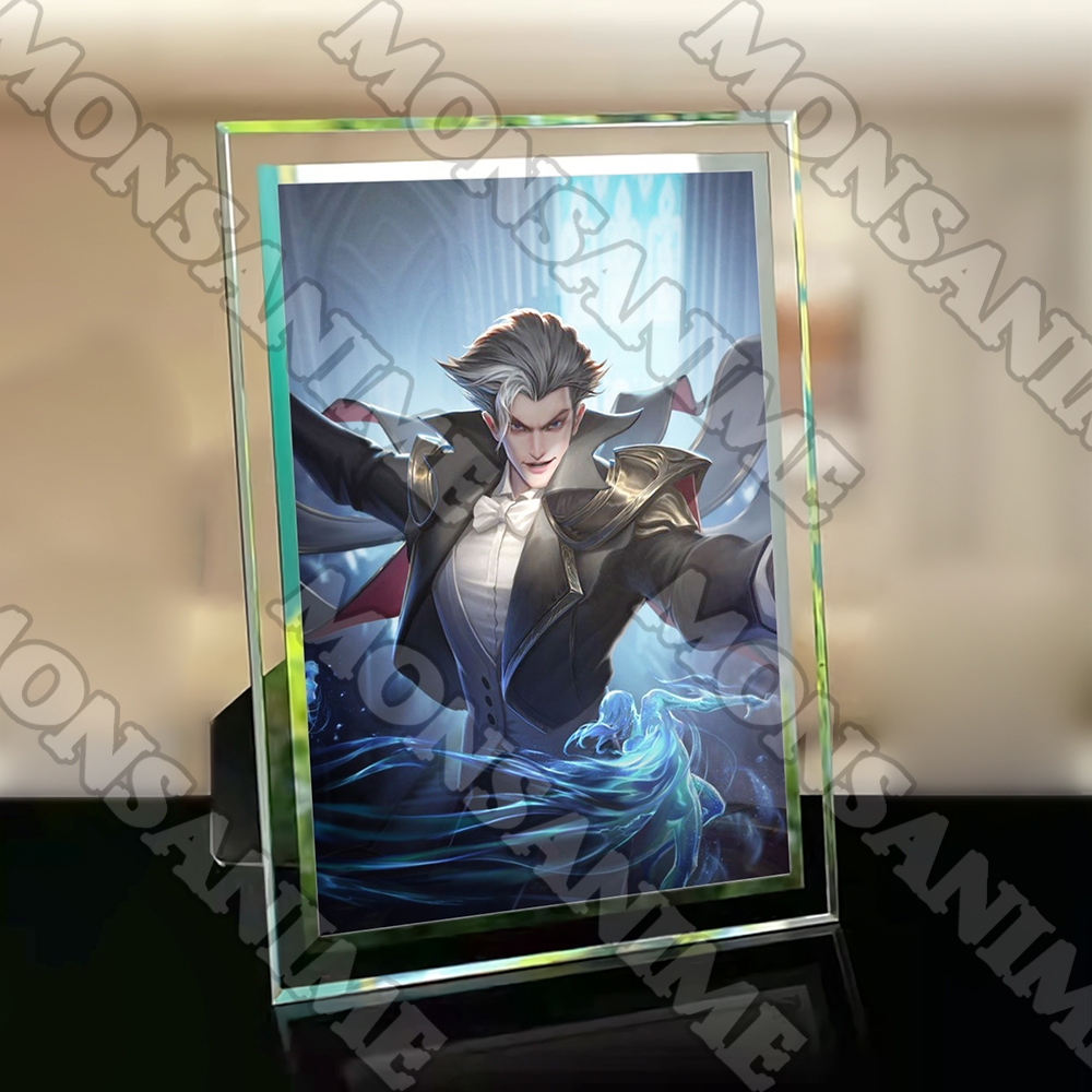 Khung kính in hình ARENA OF VALOR Liên Quân quà tặng anime chibi trang trí để bàn 2 size