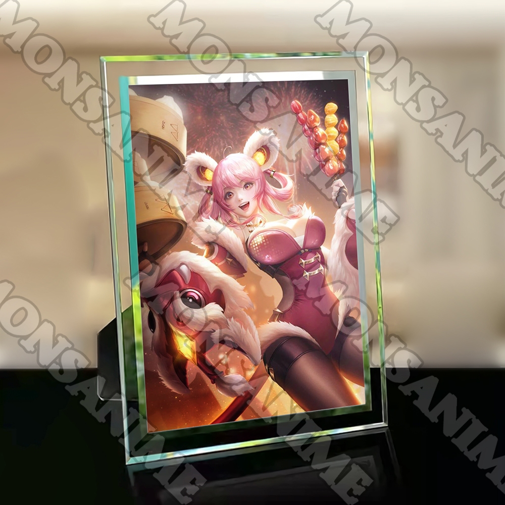 Khung kính in hình ARENA OF VALOR Liên Quân quà tặng anime chibi trang trí để bàn 2 size