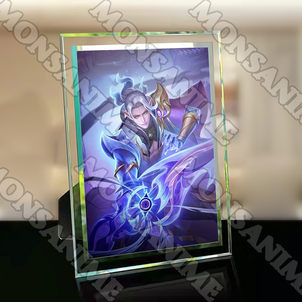 Khung kính in hình ARENA OF VALOR Liên Quân quà tặng anime chibi trang trí để bàn 2 size