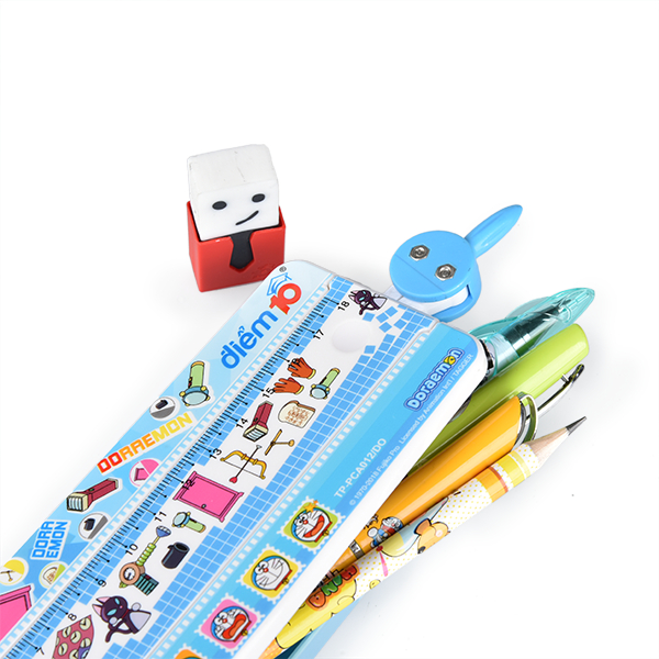 Hộp bút điểm 10 Doraemon TP-PCA012/DO , màu ngẫu nhiên, không chọn màu