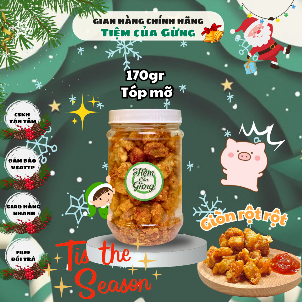 Tóp Mỡ Mắm Tỏi Giòn Rộp Rộp 170gr
