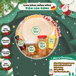 [COMBO BÁNH TÓP MỠ MINI] Bánh Tráng Phơi Sương 200GR, Muối Ruốc Hành Phi 200GR, Bơ 100GR, Sốt Tắc VÀ MỘT HỦ TÓP MỠ