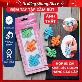 Combo 3 Đệm bút silicon cầm tay cho bé tập viết đúng cách Đệm định vị tay cầm bút cao su cao cấp