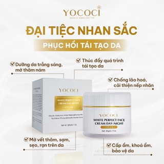 Kem dưỡng trắng da mặt cao cấp Yococi White Perfect Face Cream Day Night 20g
