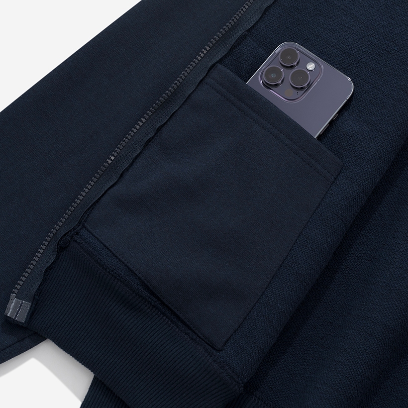 Áo Zipper Hoodie Owlbrand Logo/Navy