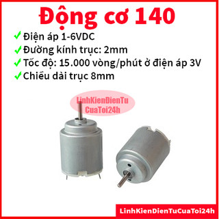 Cái động cơ micro 140 điện áp 1-6vdc tốc độ 15.000 vòng/phút/3v - động cơ mini 3