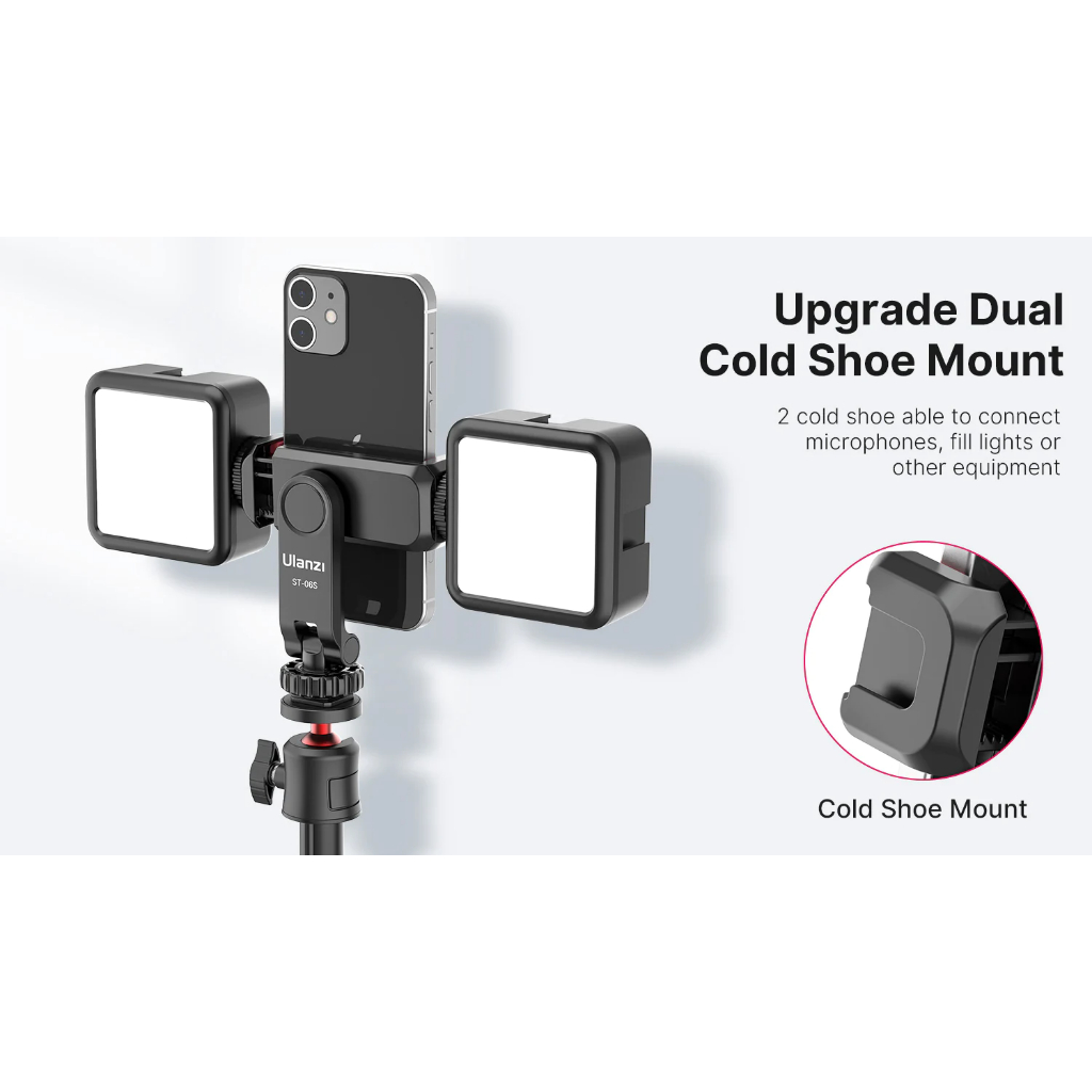 Ulanzi ST-06S - Giá Đỡ, Kẹp Điện Thoại Xoay 360 Độ Đa Năng - Hàng Chính Hãng