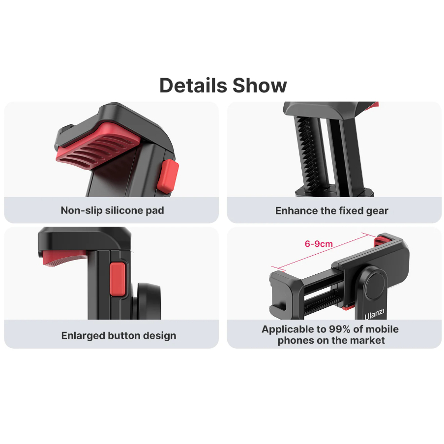 Ulanzi ST-06S - Giá Đỡ, Kẹp Điện Thoại Xoay 360 Độ Đa Năng - Hàng Chính Hãng