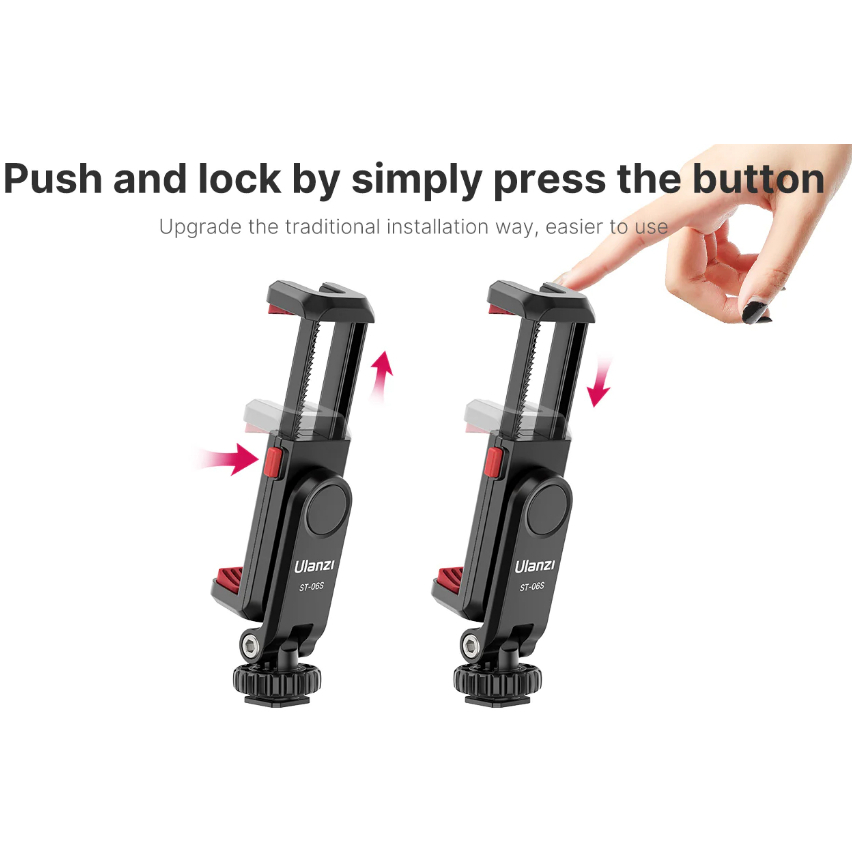 Ulanzi ST-06S - Giá Đỡ, Kẹp Điện Thoại Xoay 360 Độ Đa Năng - Hàng Chính Hãng