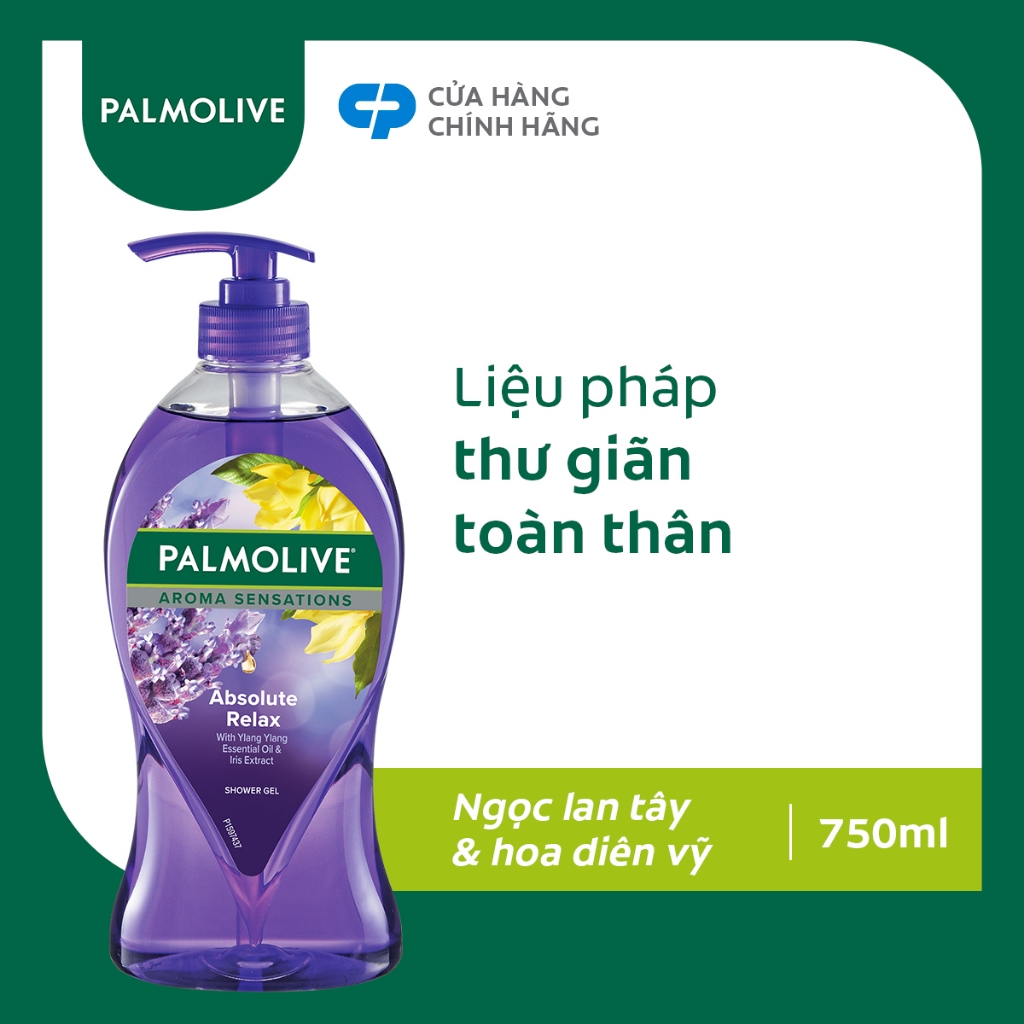 Sữa tắm Palmolive liệu pháp thư giãn toàn thân 750ml - Chiết xuất Ngọc lan Tây & Hoa Diên Vĩ