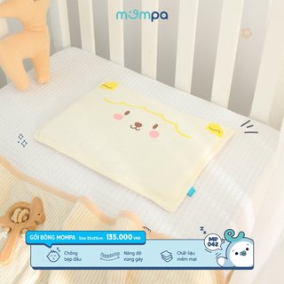 Gối Bông Mompa cao cấp thoáng mát thấm hút tốt an toàn chăm sóc giấc ngủ ngon cho bé trai bé gái 36x21cm MP027 042