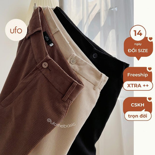 Quần ống rộng vải nhung gân mịn - Corduroy Pants - ufothebasic