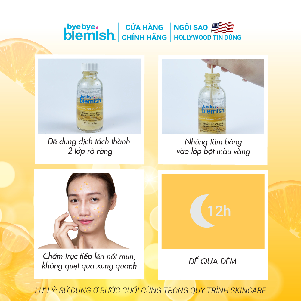 Chấm Mụn Vitamin C Giảm Mụn Nhanh Sau 1 Đêm Dành Cho Da Mụn Thâm Bye Bye Blemish Vitamin C Dark Spot Brightening