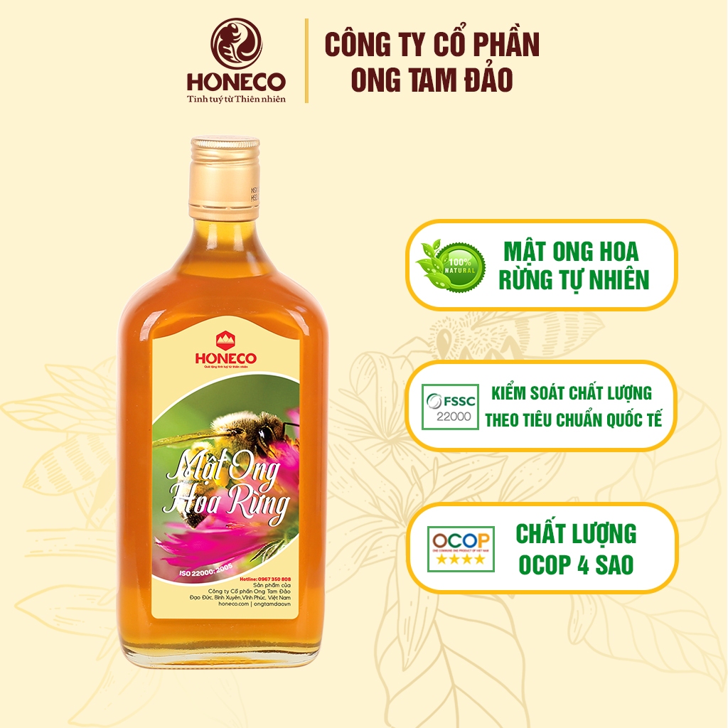 Mật ong hoa rừng Honeco 860g