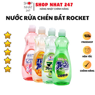 [Hỏa Tốc HN] Nước rửa chén bát chai 600ml hương chanh Rocket nội địa Nhật Bản