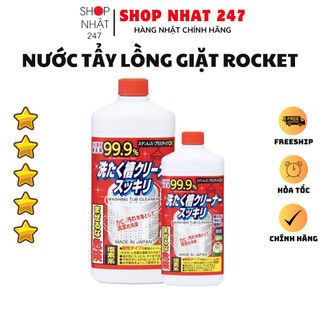 [Hỏa Tốc HN] Nước tẩy lồng máy giặt Rocket 99.9% chai 550g dùng cho máy giặt cửa trên và cửa dưới Nhật Bản