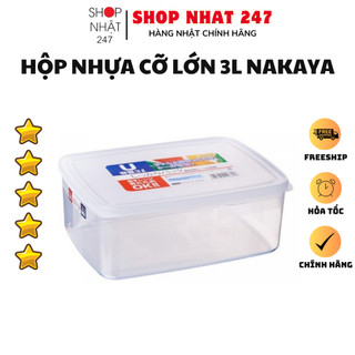[Hỏa Tốc HN] Hộp đựng thực phẩm cỡ lớn 3L nhựa cao cấp chịu nhiệt Nakaya Nhật Bản