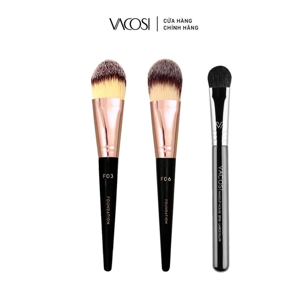 Cọ Nền Đầu Dẹp / Cọ Lót Nền Mắt VACOSI Foundation Brush - F03 / F06 / EP10