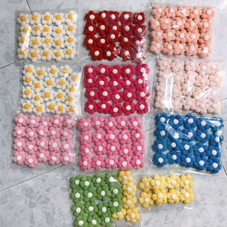 Hoa 5 cánh - hoa daisy - làm ghim , pin cài áo , túi , gắn kẹp tóc , cài tóc , trang trí bó hoa - tayem handmade