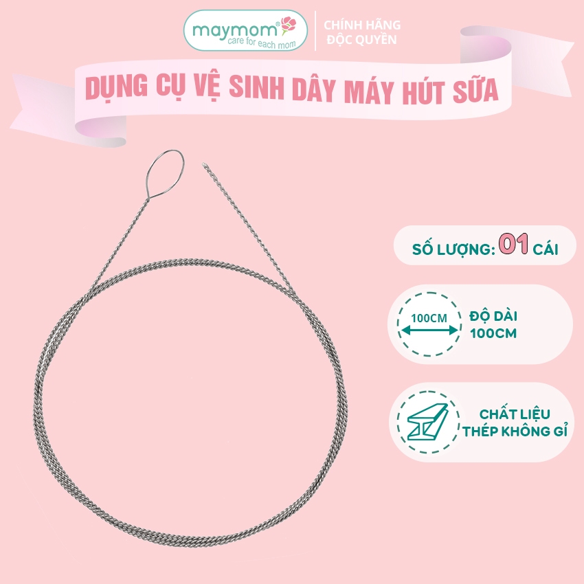 Dụng cụ vệ sinh dây hút máy hút sữa Maymom dài 100cm