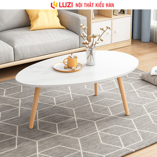 Bàn trà sofa chân gỗ sồi hình trứng thương hiệu LUZI - ZP55