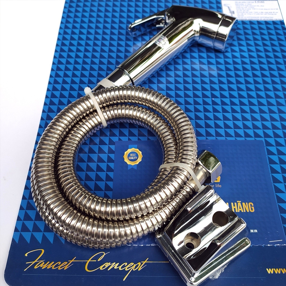 Vòi Xịt Toilet Xịt Vệ Sinh Chính Hãng LUXTA Cao Cấp - Nhiều chất liệu inox, nhựa ABS, nhựa mạ crome,..Đủ bộ đầu xịt, dây