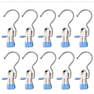 Combo 10-5 Móc treo đồ lót, móc kẹp treo quần áo 10 kẹp phơi đồ đa năng, gấp gọn,tiện dụng, Móc kẹp đơn treo quần áo