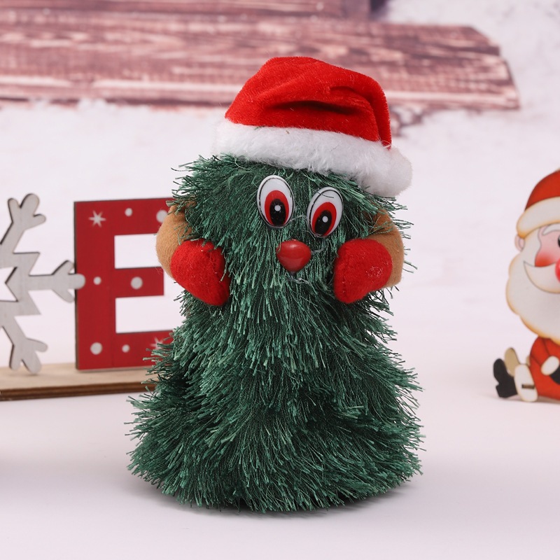 QUÀ TẶNG GIÁNG SINH ĐỂ BÀN - CÂY THÔNG ĐỘI NÓN NOEL NHẢY MÚA