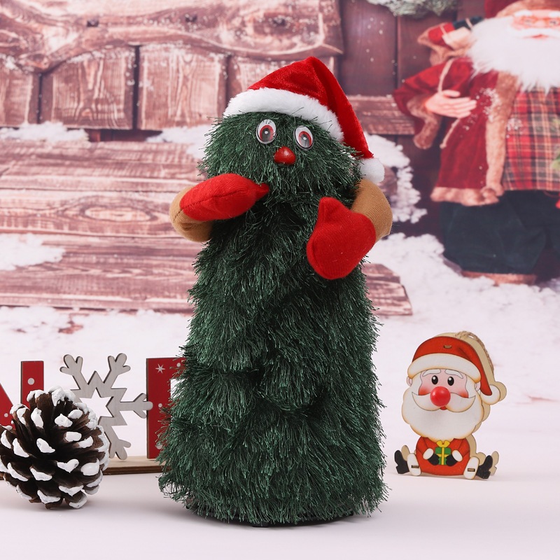 QUÀ TẶNG GIÁNG SINH ĐỂ BÀN - CÂY THÔNG ĐỘI NÓN NOEL NHẢY MÚA