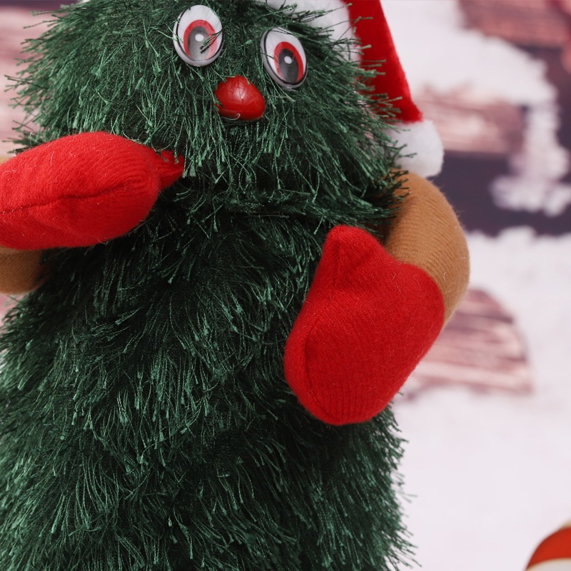 QUÀ TẶNG GIÁNG SINH ĐỂ BÀN - CÂY THÔNG ĐỘI NÓN NOEL NHẢY MÚA