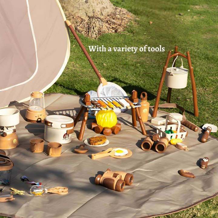 Lều Trẻ Em Đi Kèm Đồ Chơi Mô Phỏng Cắm Trại Camping Kids Forest Adventure LYD002C 34pcs Chi Tiết - Home and Garden