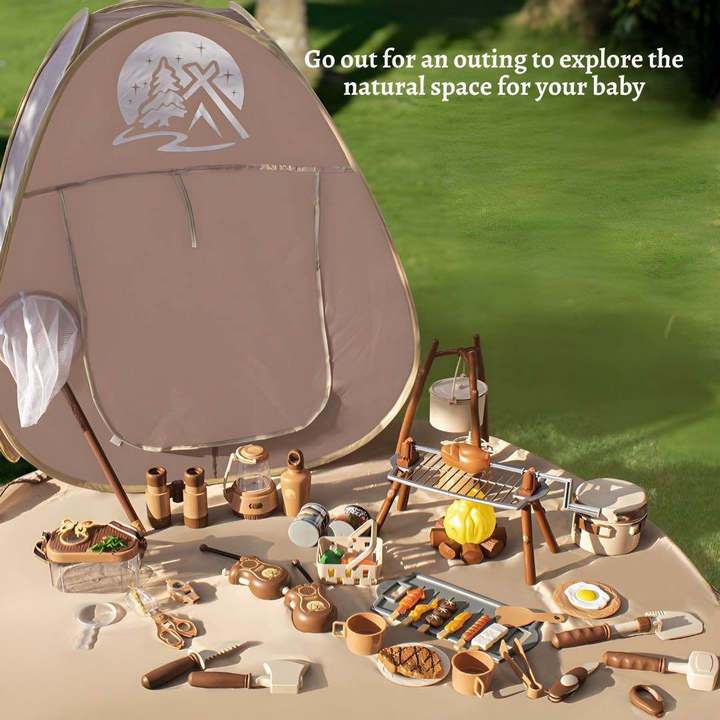 Lều Trẻ Em Đi Kèm Đồ Chơi Mô Phỏng Cắm Trại Camping Kids Forest Adventure LYD002C 34pcs Chi Tiết - Home and Garden