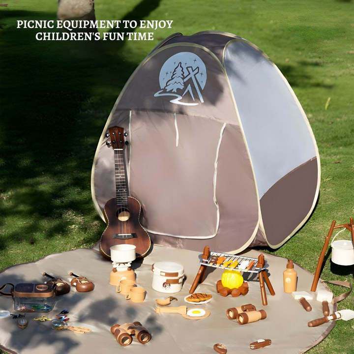Lều Trẻ Em Đi Kèm Đồ Chơi Mô Phỏng Cắm Trại Camping Kids Forest Adventure LYD002C 34pcs Chi Tiết - Home and Garden