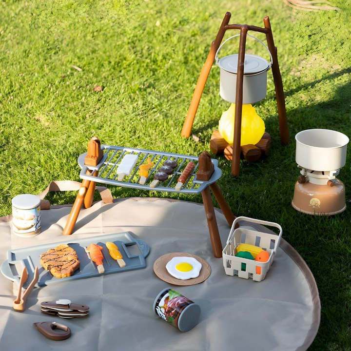 Lều Trẻ Em Đi Kèm Đồ Chơi Mô Phỏng Cắm Trại Camping Kids Forest Adventure LYD002C 34pcs Chi Tiết - Home and Garden