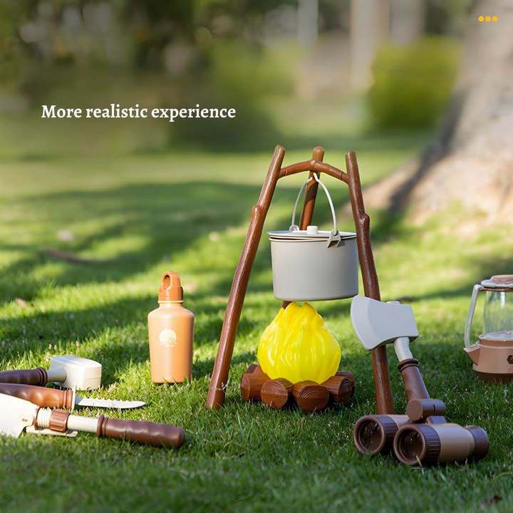 Lều Trẻ Em Đi Kèm Đồ Chơi Mô Phỏng Cắm Trại Camping Kids Forest Adventure LYD002C 34pcs Chi Tiết - Home and Garden